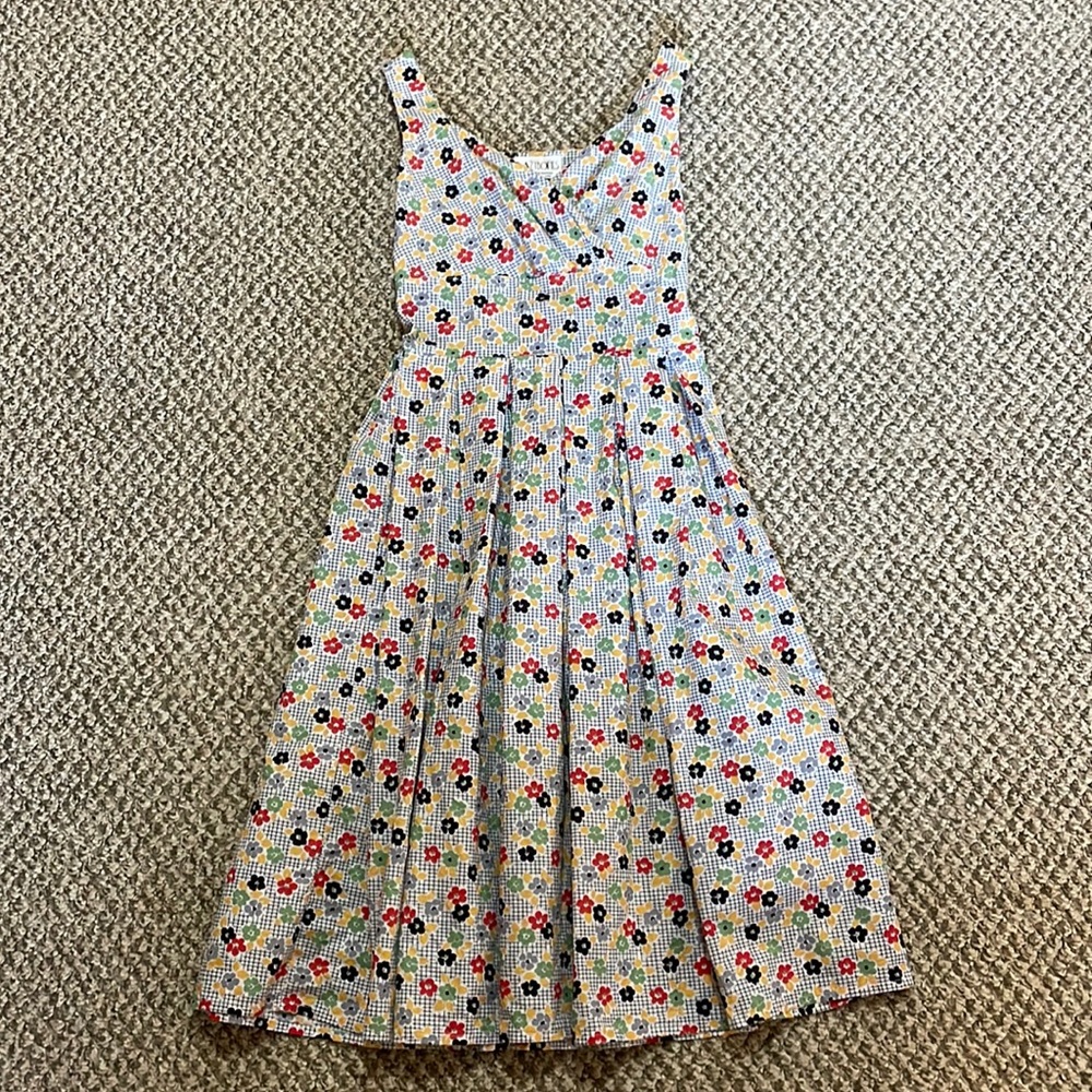 Lazybones Australia Gingham Floral Sleeveless Dress